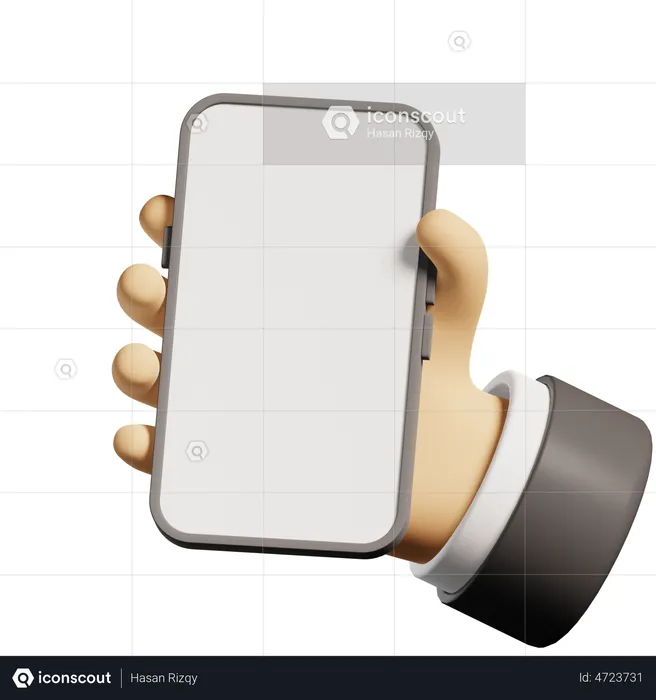 Holding Phone  3D Illustration