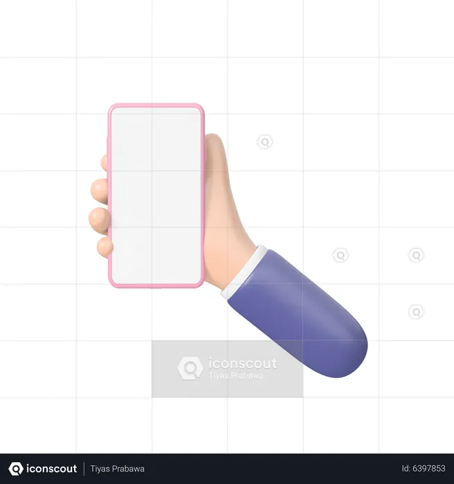 Holding Phone  3D Icon