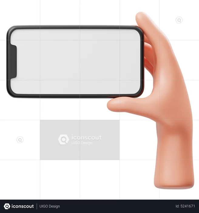 Holding Phone Hand Gesture  3D Icon