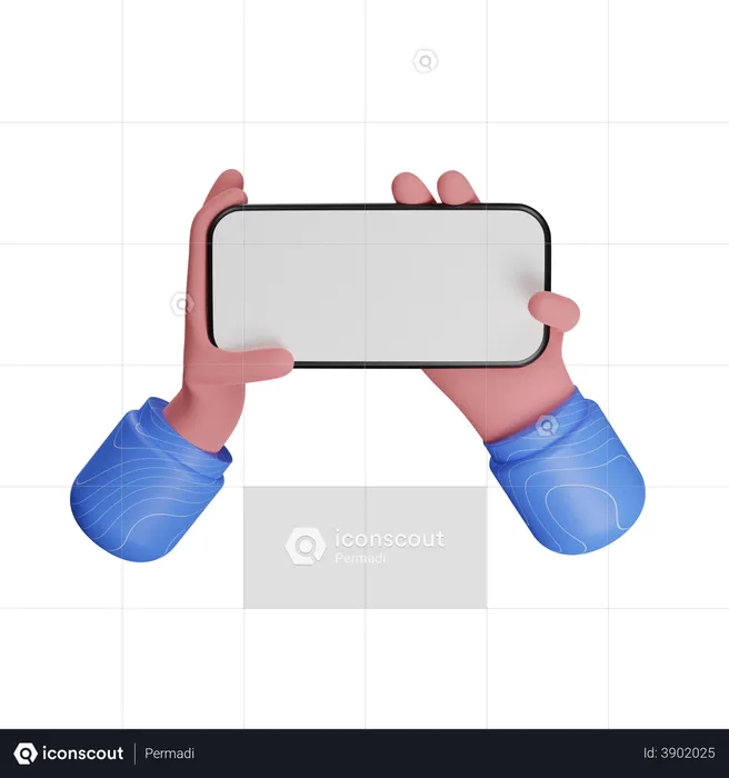 Holding Phone Hand Gesture  3D Illustration