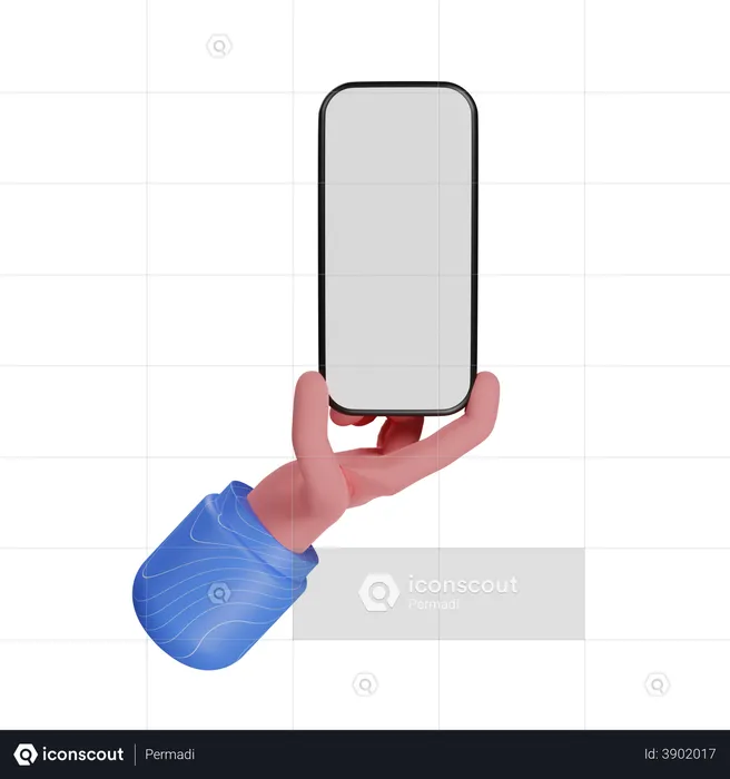 Holding Phone Hand Gesture  3D Illustration