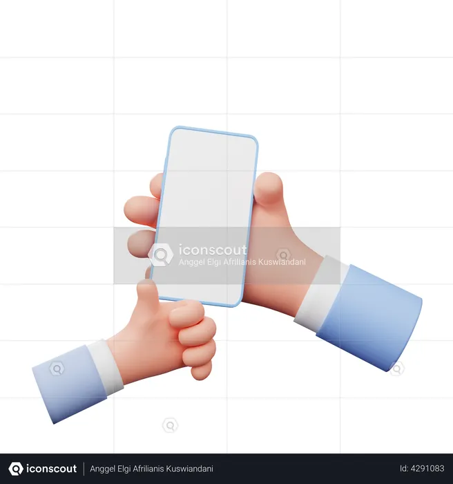Holding Phone Hand Gesture  3D Illustration