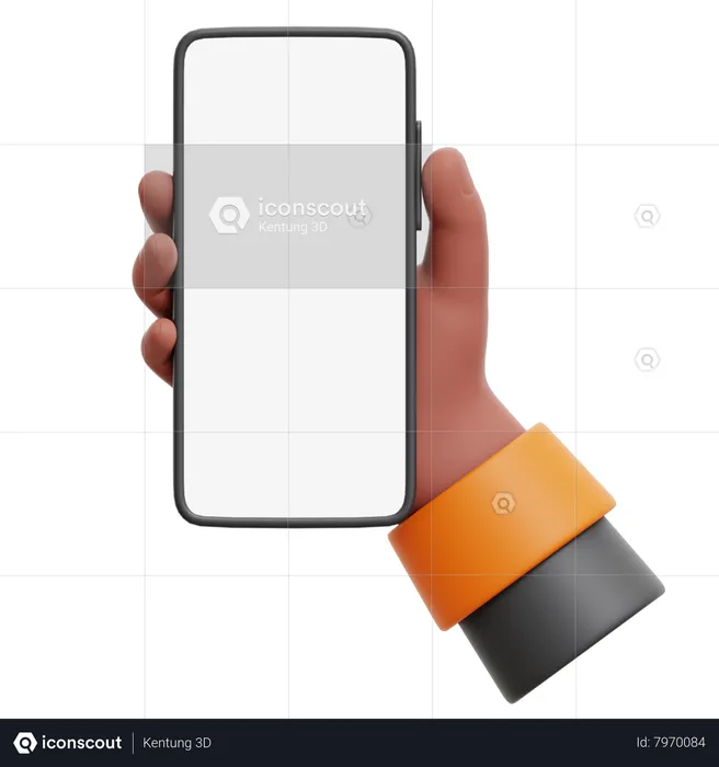 Holding Phone Hand Gesture Emoji 3D Icon