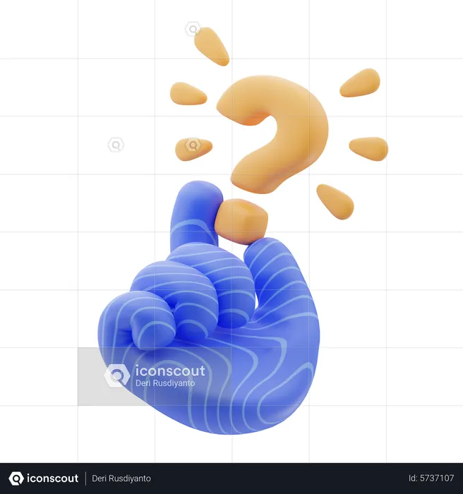 Holding Question Mark  3D Icon
