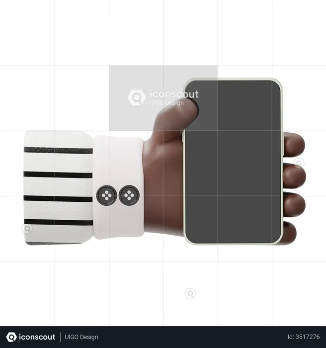 Holding Smartphone  3D Illustration