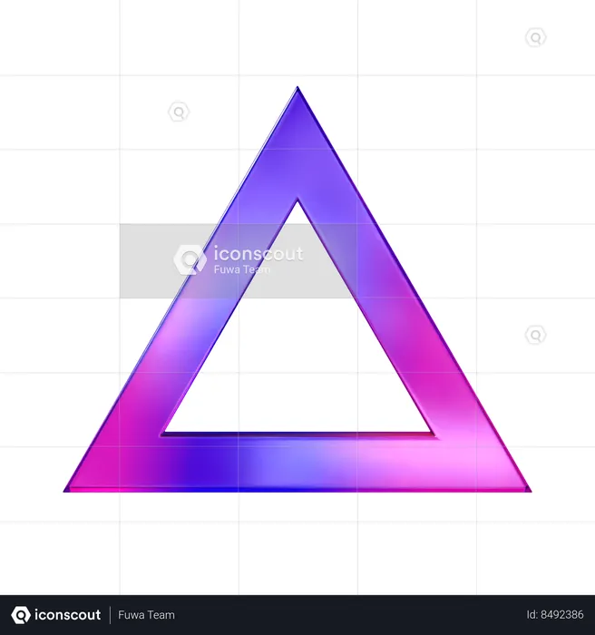 Holed Triangle  3D Icon