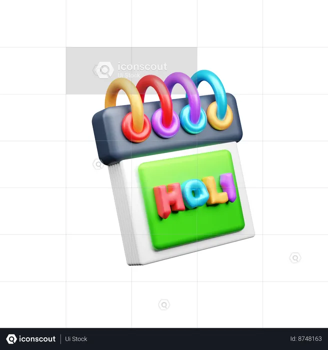 Holi  3D Icon