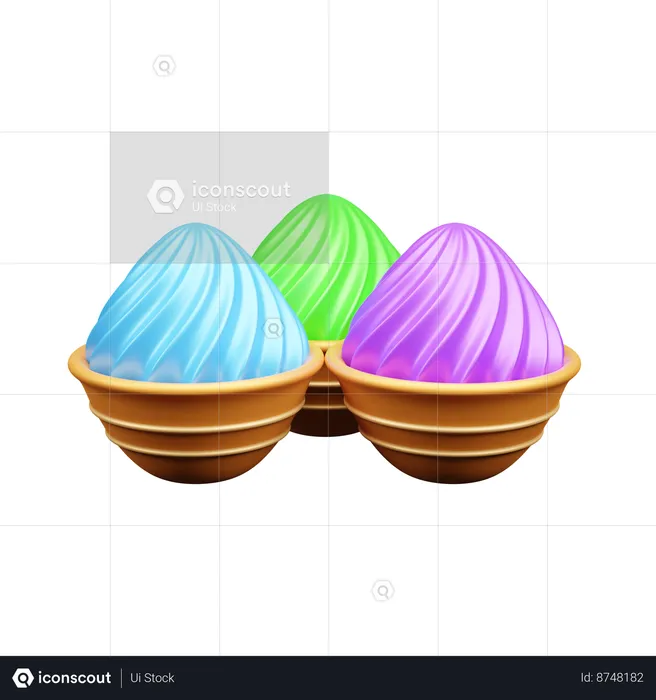 Holi Color  3D Icon