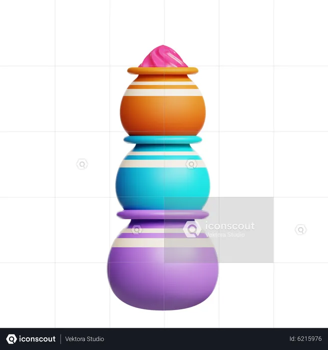 Holi Color  3D Icon