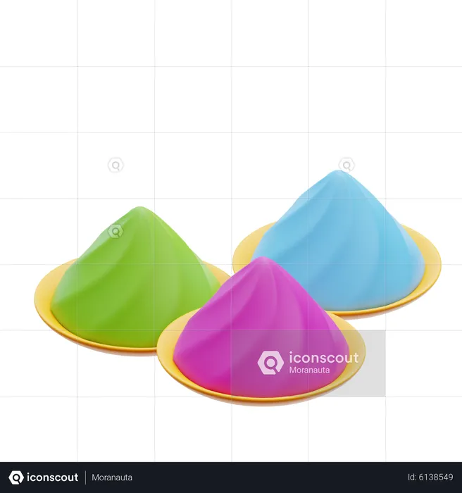 Holi Colours  3D Icon