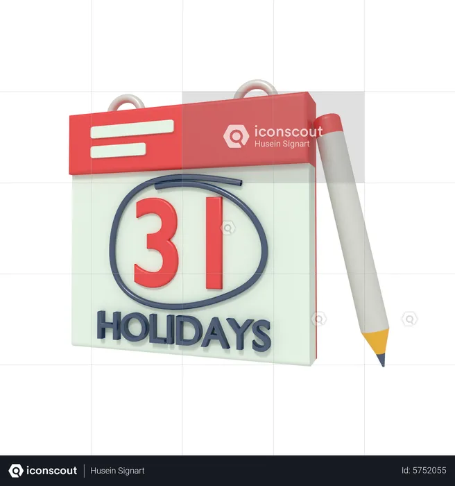 Holiday Schedule  3D Icon