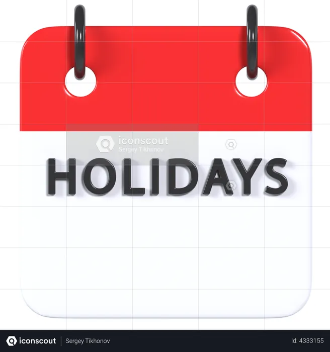 Holidays  3D Illustration