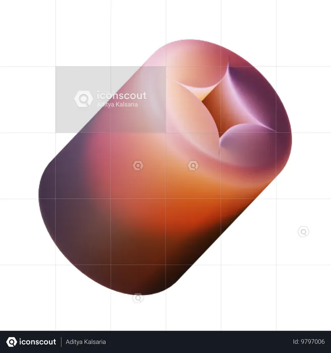 Hollow Cylinder Shape  3D Icon