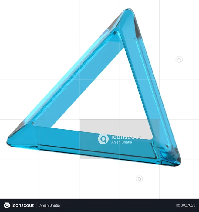 Hollow Triangle Shape  3D Icon