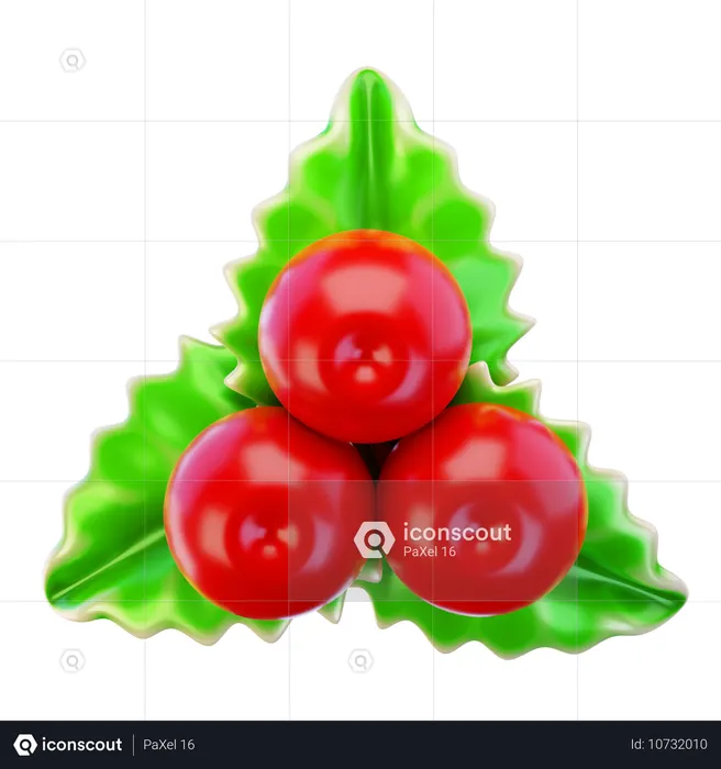 Holly Berry  3D Icon