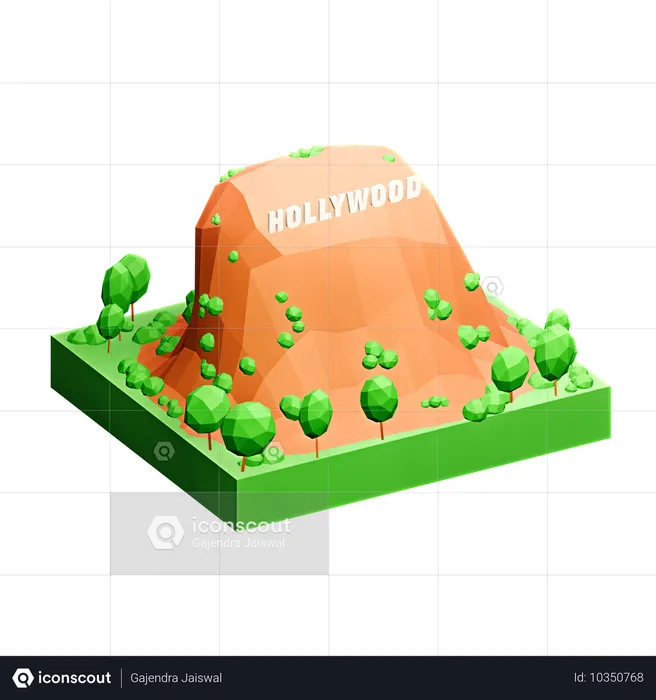 Hollywood  3D Icon