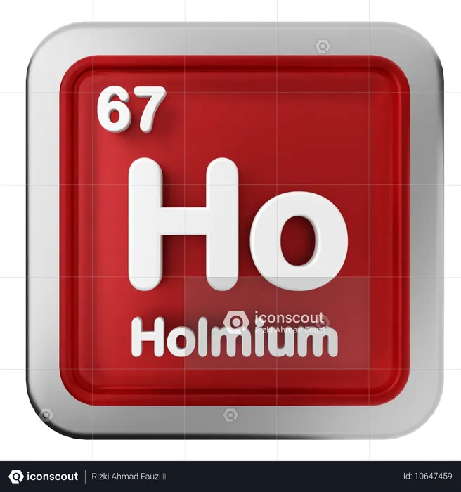 Holmium Periodic Table  3D Icon