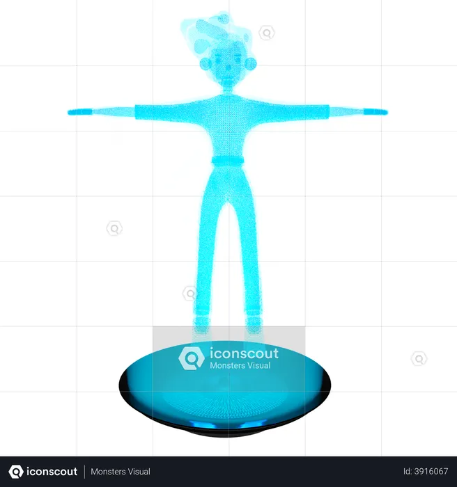 Hologram  3D Illustration