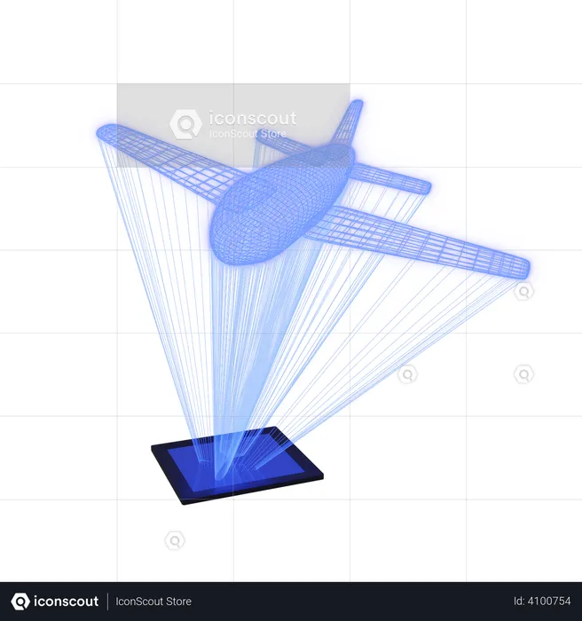Hologram Projection  3D Icon