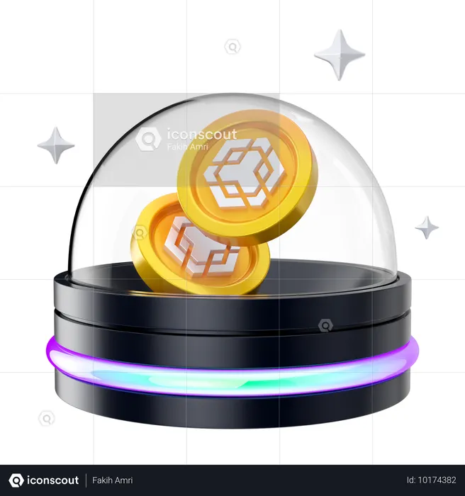 Holograma de binance  3D Icon