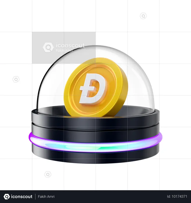 Holograma de dogecoin  3D Icon