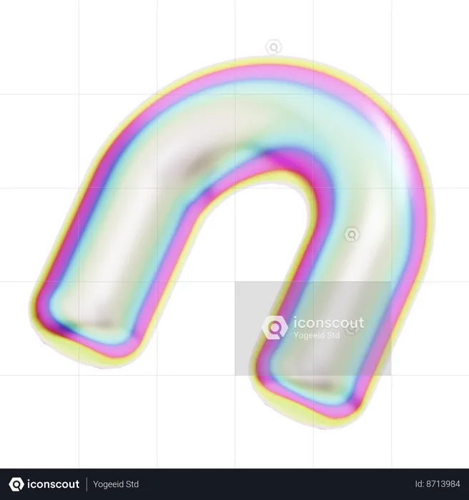 Objeto inflar geométrico holograma  3D Icon