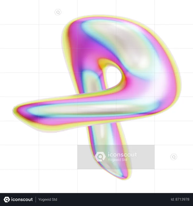 Hologramme géométrique abstrait gonfler  3D Icon