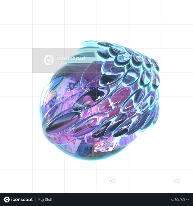 Holographic Abstract Shape  3D Icon