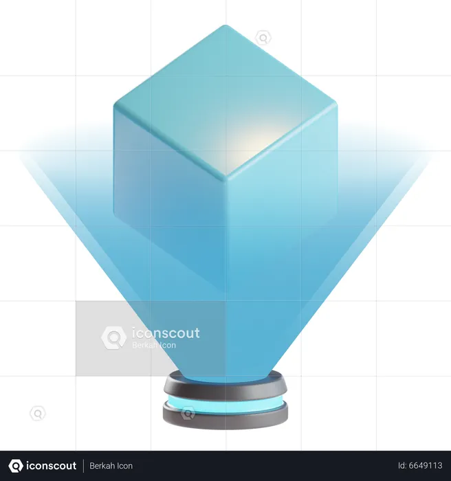 Holographic Display  3D Icon