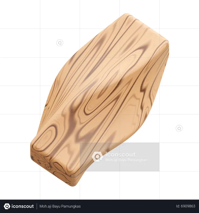 Holz abstrakte Form  3D Icon