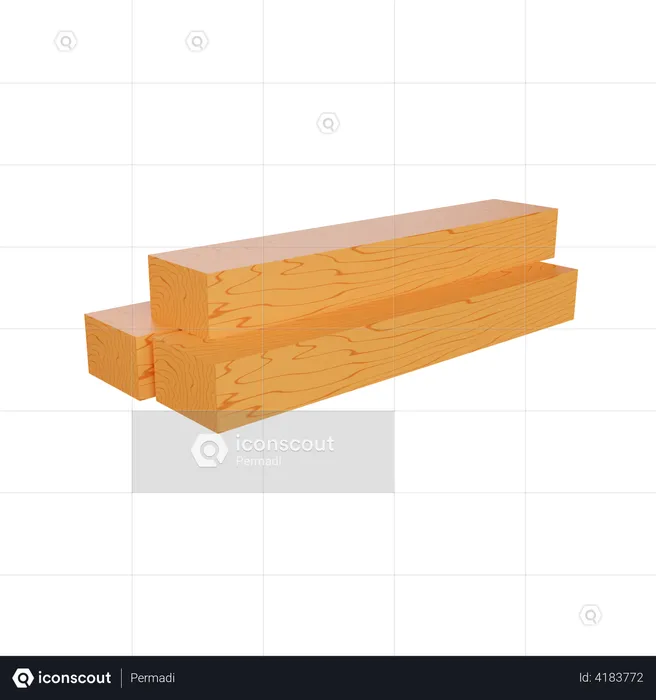 Holzplanke  3D Illustration