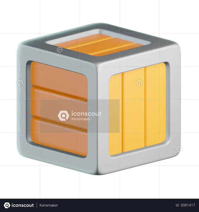 Holzbox  3D Icon