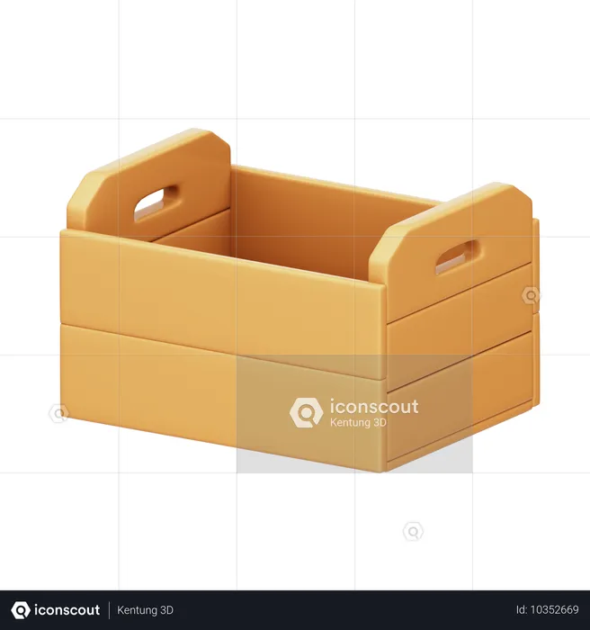 Holzkorb  3D Icon