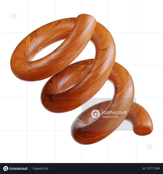 Holzmaserung Spirale  3D Icon