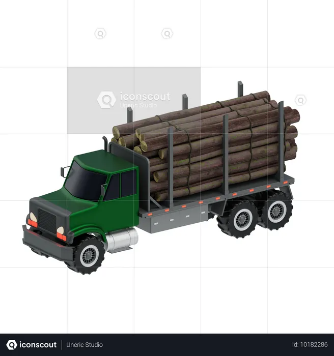 Holztransporter  3D Icon