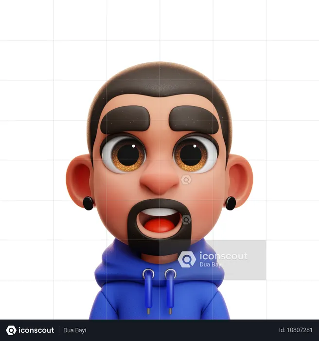 Hombre calvo  3D Icon