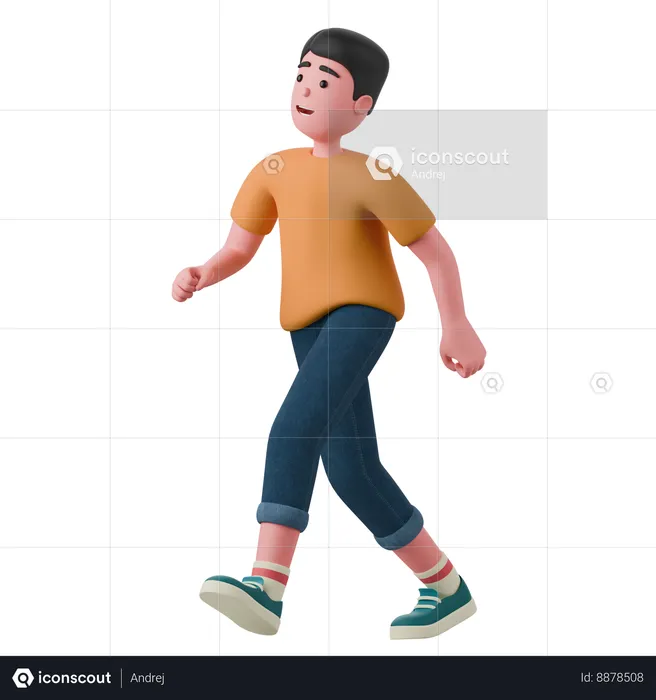 Hombre caminando  3D Illustration