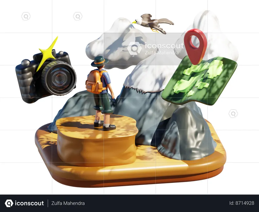 Hombre caminando  3D Icon