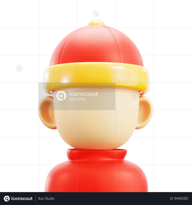 Hombre chino  3D Icon