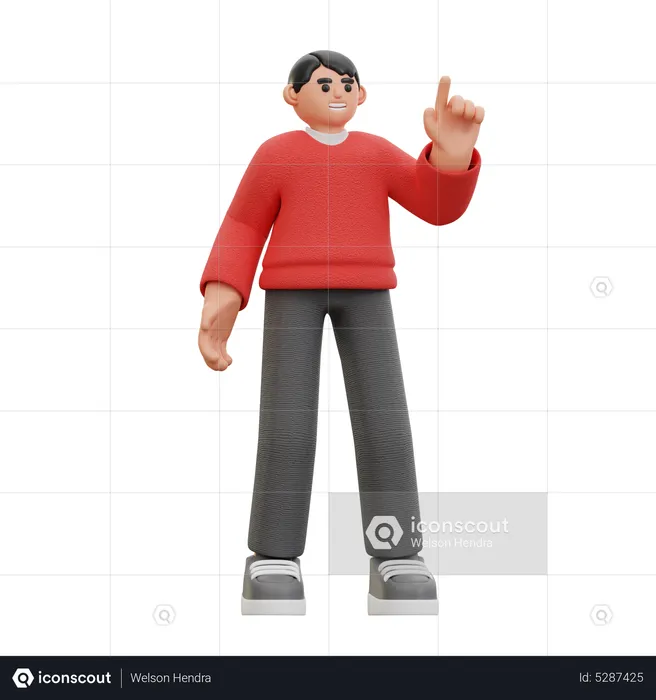 Hombre con ideas  3D Icon