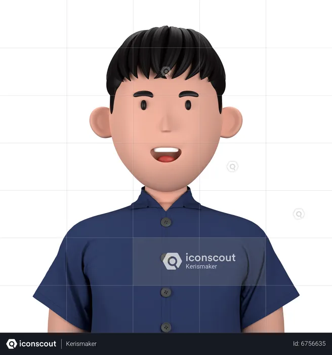 Hombre coreano  3D Icon