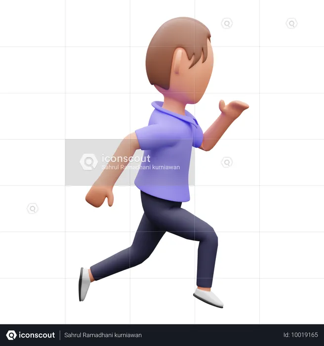 Hombre corriendo  3D Illustration