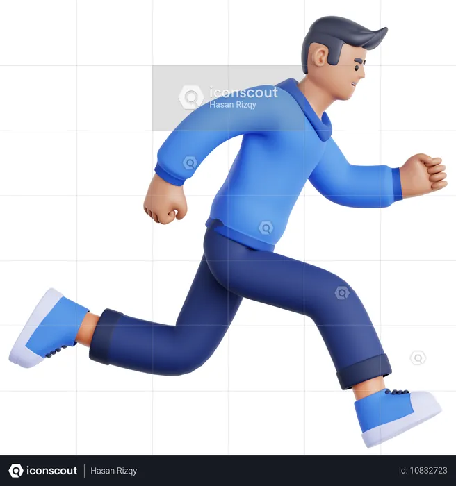 Hombre corriendo  3D Illustration