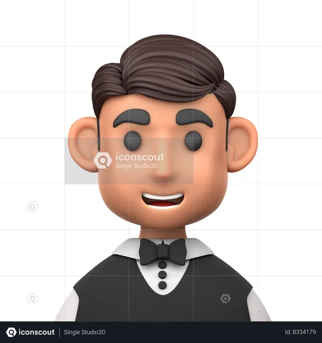 Hombre crupier  3D Icon