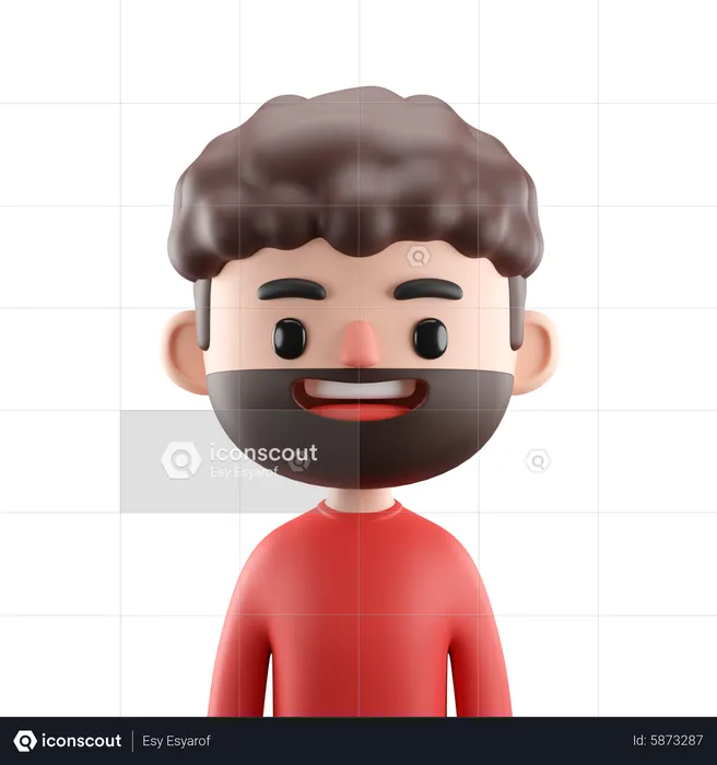 Hombre feliz  3D Icon