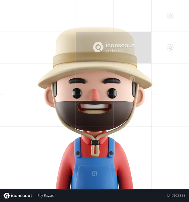 Granjero  3D Icon