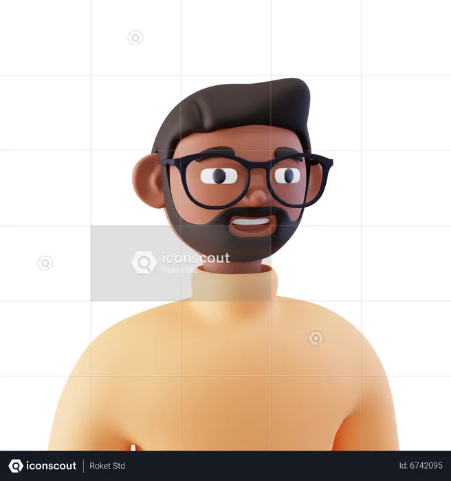 Hombre inteligente  3D Icon