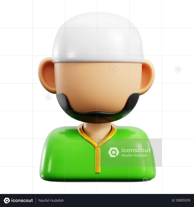 Hombre islámico  3D Icon