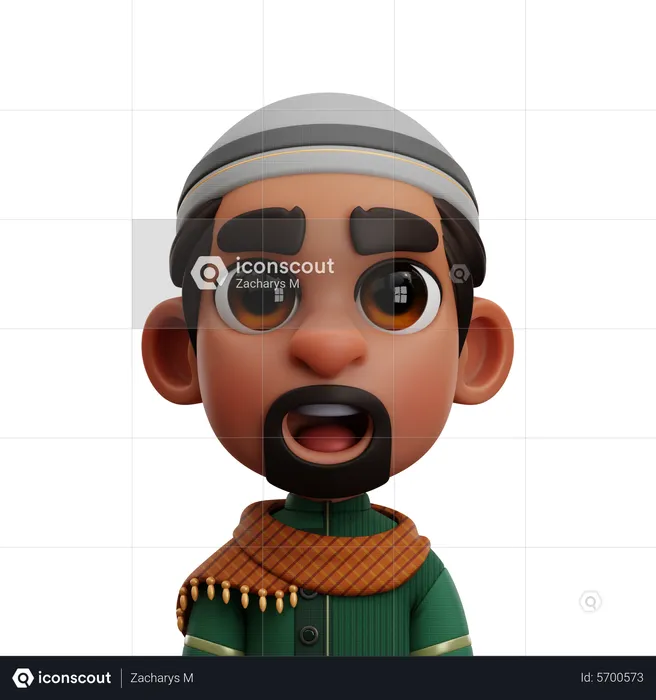 Hombre musulmán  3D Icon