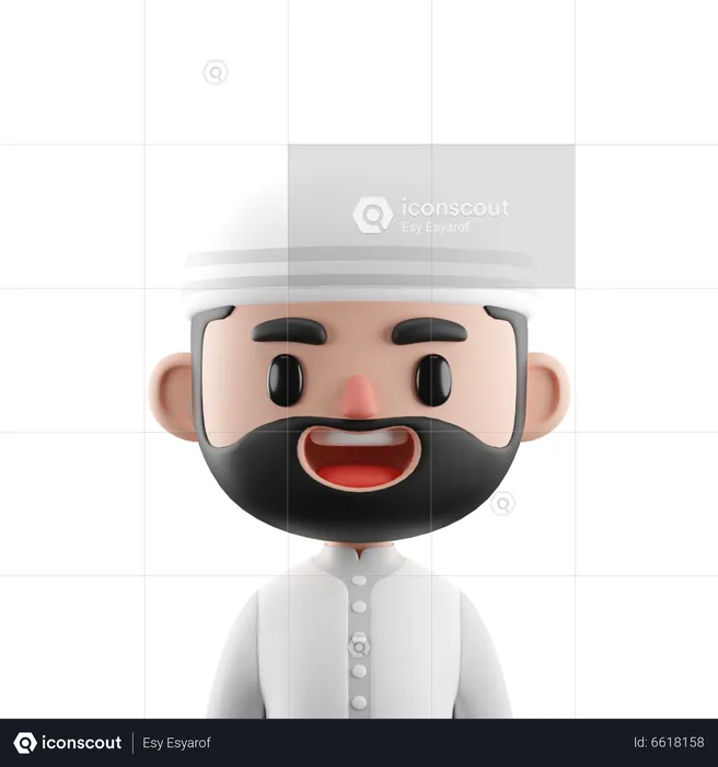 Hombre musulmán  3D Icon